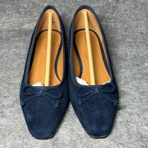 Talbots Vanessa Pumps - Size 6 - Indigo Blue Suede Shoes - Block Heel - Picture 4 of 12